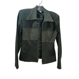 Splurge Moto Jacket Women with Shoulder Pads‎ Small